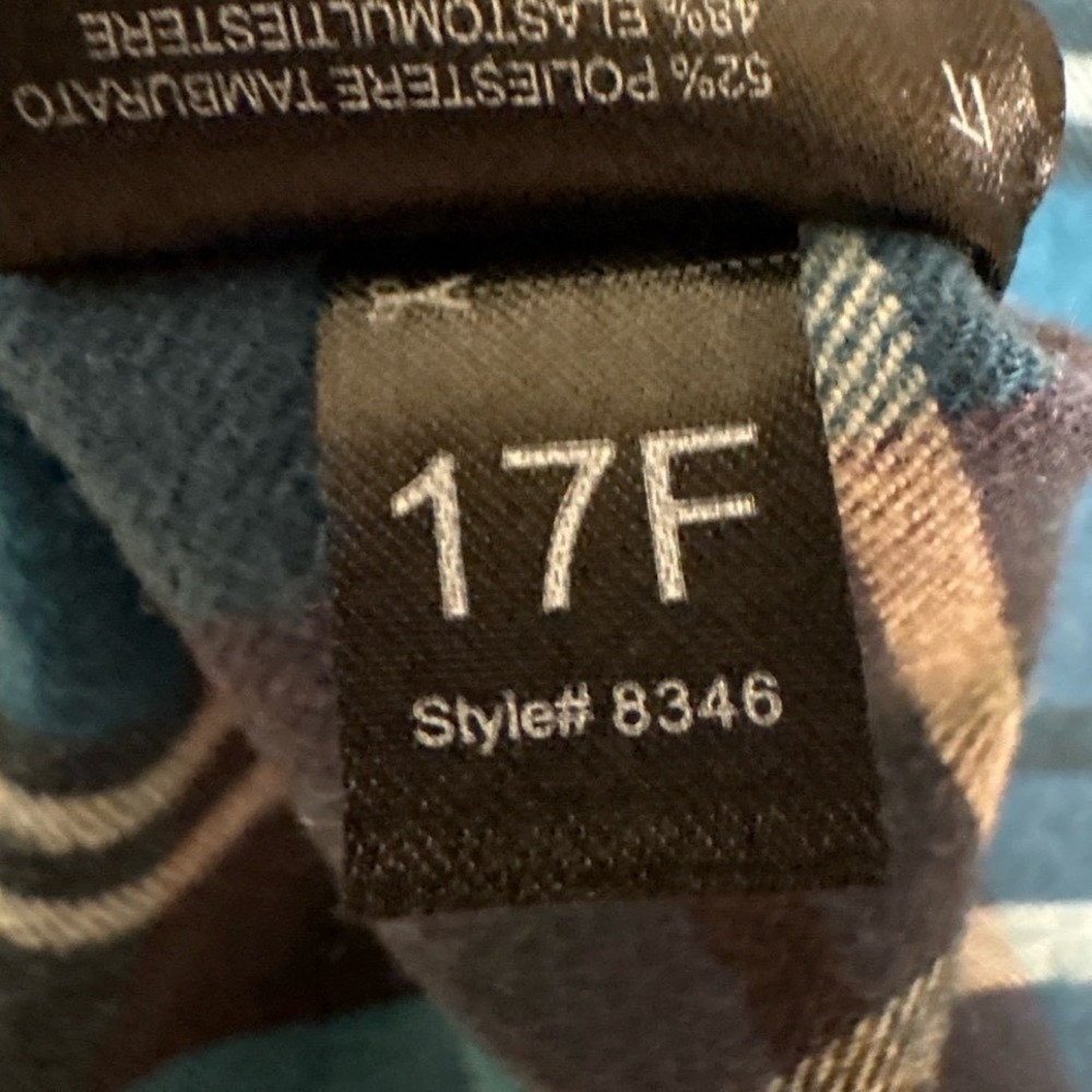 KÜHL Women's M Style 8346 Teal Blue Plaid Flannel Button Up Shirt Outdoor Hiking - Picture 8 of 10